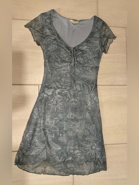 See You Monday Blue Paisley Mini Dress, Size XS